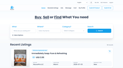 Nouvo Prix — Multilingual Mobile and Web Marketplace - Mobile App