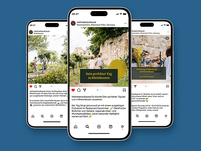 Kampagne zur Neueröffnung | Weinzuhause - Social Media