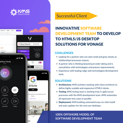 Dedicated Software Development Team for Vonage - Software Development
