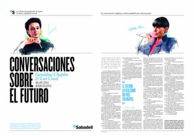 CONVERSACIONES SOBRE EL FUTURO- LUZ CASAL / GERALDINE CHAPLIN - Publicité