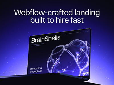BrainShells: Webflow Landing for AI Talent Recruitment - Creación de Sitios Web