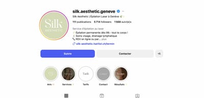 Gestion compte reseau social "SILK AESTHETIC" - Identité Graphique