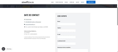 Steelflex.ro — website for a rebar stirrup manufacturer - Création de site internet