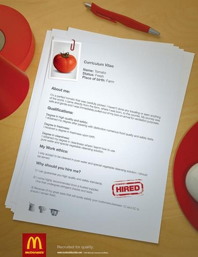 Tomato CV - Werbung