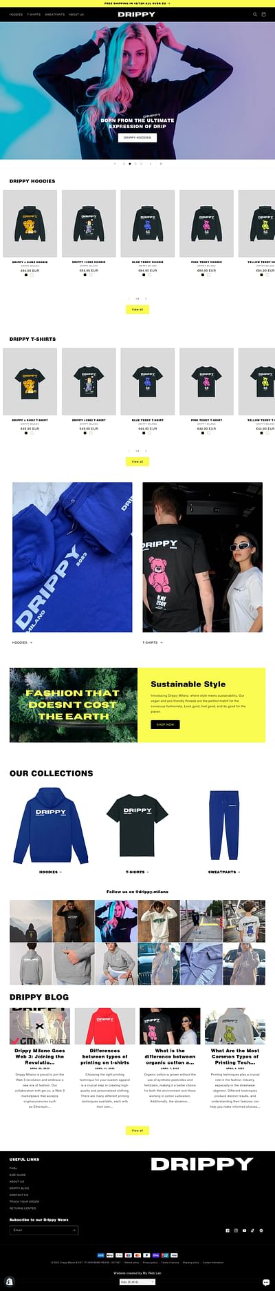 Drippy Milano | UI/UX Design, Branding, Web Design - Marketing
