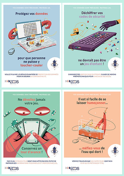 Affiche Sensibilisation Cybersécurité - Identité Graphique