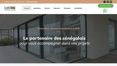 Site internet pour l'agence immobilière Lot 221 - Creazione di siti web