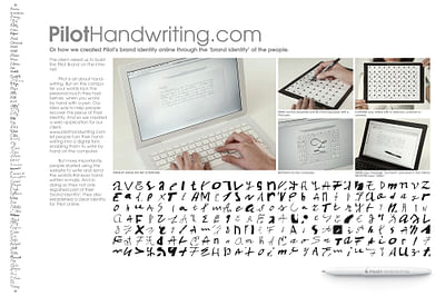 Digital Campaign for Pilot - "Pilot Handwriting" - Webseitengestaltung