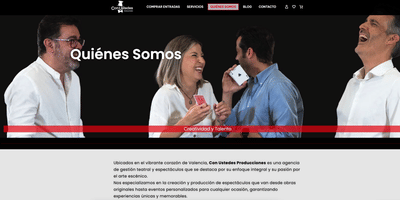 Con Ustedes Productiones Webpage - Website Creation