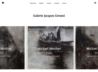 Galerie Cerami - Application web