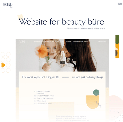 Accent Beauty Büro website design - Ergonomy (UX/UI)