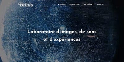 Création du site web d'une société de production - Ontwerp