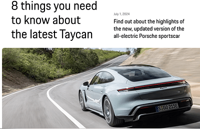 Porsche Taycan Sport Launch 2024 - Bedrijfscommunicatie