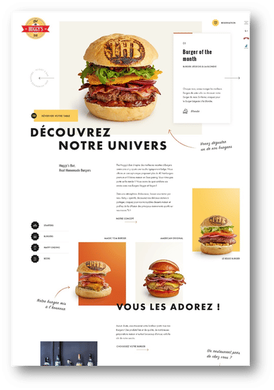 FOOD - Website creation - Création de site internet