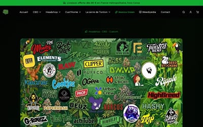 420 Nuances de Green — headshop en ligne branché à Structure Hub - Webseitengestaltung