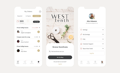 West Tenth - Application mobile