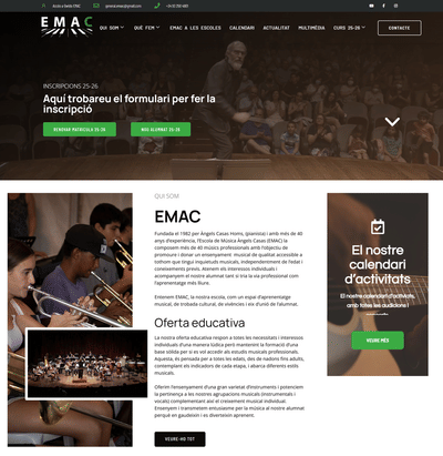 Web Escuela de Música de Poblenou - EMAC - Grafische Identität