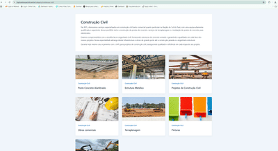 website for JHP Construção civil - Pubblicità