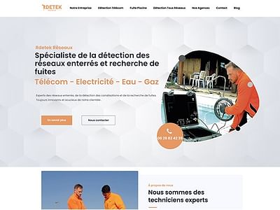 Création du site web de Rdetek Réseaux - Textgestaltung