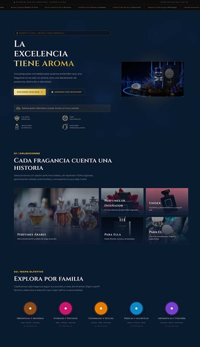 Tienda online Vértice Aromático - Création de site internet