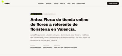 Antea Flora: 515.000 impresiones/mes con SEO local y GBP - SEO