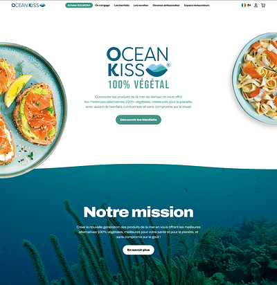Ocean Kiss - site sur Shopify - Création de site internet