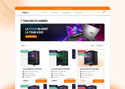 FlowUp - Site eCommerce - Création de site internet
