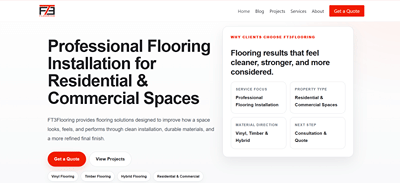 Company Profile Reflooring Australia - Creación de Sitios Web