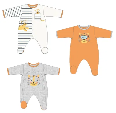Création graphisme pyjamas - Thème tigres - Grafikdesign