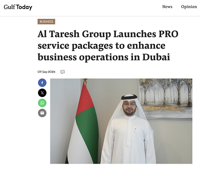 Al Taresh Gulf Today PR - Marketing