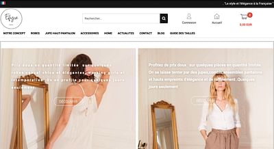 Site e-commerce (vêtements pour femme) - Design & graphisme