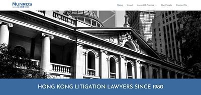Munros | Solicitors Hong Kong - Website Creatie