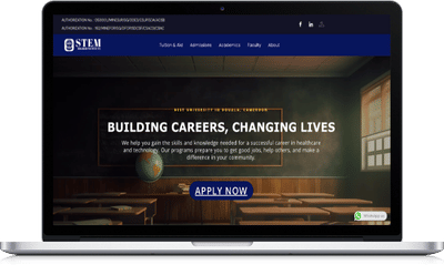 STEM University Website Design and Development - Création de site internet