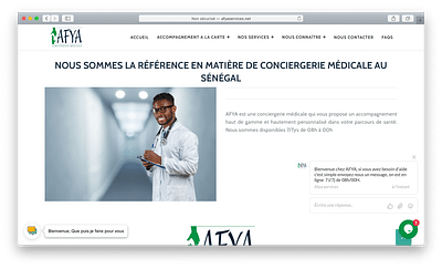 Site web pour Afya Services - Webseitengestaltung