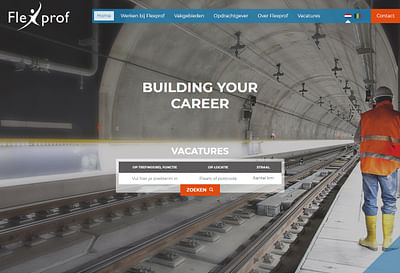 Ontwikkeling vacature website Flexprof - Website Creatie