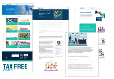 Tax Free World - Website Creation and Management - Grafikdesign