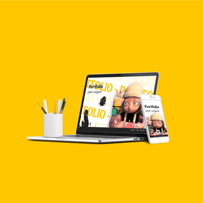 Portfolio d'une artiste 3D - Création de site internet