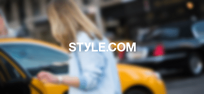 Style.com takes center stage - Website Creatie