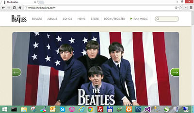 The Beatles - Official Website - Webseitengestaltung