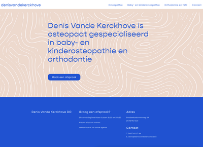 Osteopaat Denis Vande Kerckhove - Website Creatie