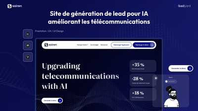 Site de génération de lead pour IA : Sairen - Création de site internet