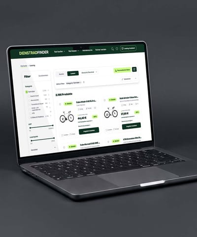 Webdesign & UX-Optimierung für Dienstrad-Finder.de - Digitale Strategie