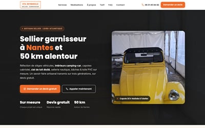 Sellerie Reyberolle : site vitrine d'un atelier de sellier à Bouaye - Création de site internet