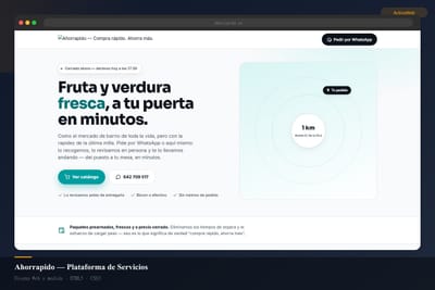 Ahorrapido — Plataforma hiperlocal de pedidos - Creación de Sitios Web