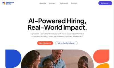 Relevance Studio - AI Recruitment Platform - Création de site internet