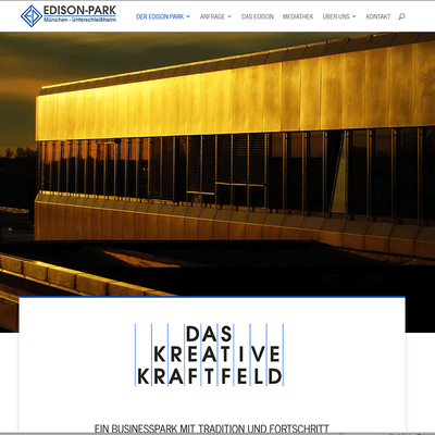 Homepage Businesspark München - Webseitengestaltung