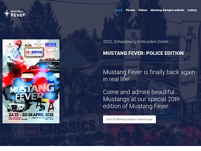 Website Mustang Fever - Pubblicità online