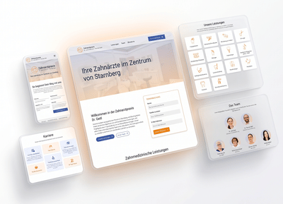 Vollumfänglicher Markenlaunch für neu gegründete Zahnarztpraxis - Website Creatie