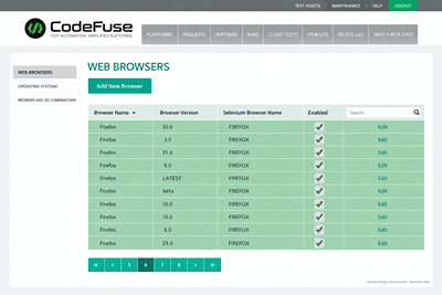 CodeFuse Console — Cloud Test Automation - Aplicación Web