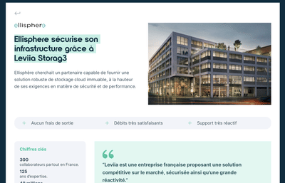 Ellisphere secures its infrastructure with Leviia Storag3 - solutions-cloud